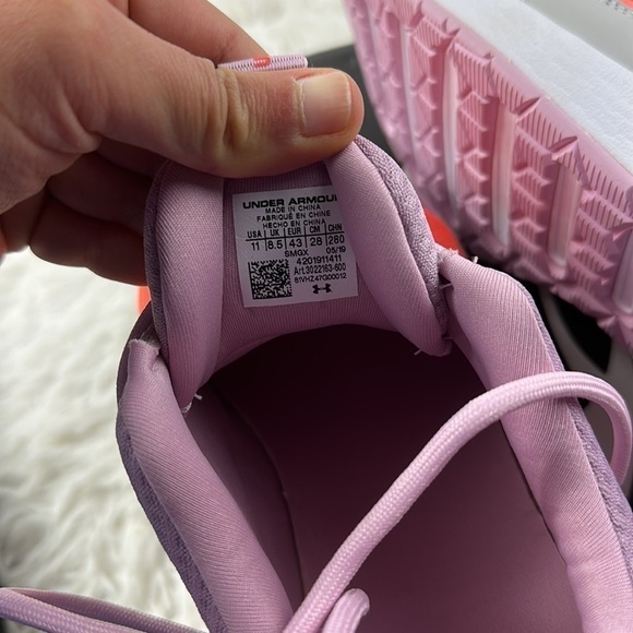 Under Armour Women's Breathe Lace NM2 Sneaker, Pink Fog/Gray Flux - Picture 8 of 8